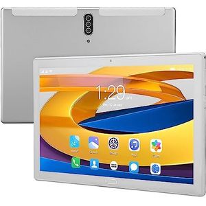 10.1 Inch Tablet PC, 2.4G 5G Dual Band Multifunctionele Octa Core CPU 6GB RAM 128GB ROM HD Tablet voor Werk Studie (Zilver)