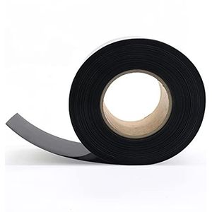 Krimpkous, platte zwarte PVC-buizenwikkelkabelhuls gebruikt in combinatieverpakking van aluminium, batterijen, lengte 1 m, afvlakkingsbreedte 32 mm (maat : 34 mm)