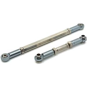 Metalen Vooras Stuurstang Upgrade Stuurstang for MN Model 1/12 MN82 LC79 MN78 RC Auto Onderdelen(Gray)