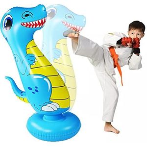 Opblaasbare bokszak voor kinderen, dinosaurus, bokszak voor kinderen, vrijstaande bokszak, boksen, speelgoed, stressverminderend speelgoed, 119 cm