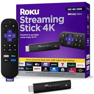 Roku Streaming Stick 4K | Draagbaar Streaming Device Met 4K/HDR/Dolby Vision, Voice Remote, Gratis & Live TV