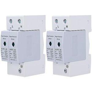 2 stuks overspanningsbeveiliging elektronische component anti-donder SUP2-40 2P 40KA 420V AC overspanningsbeveiliging