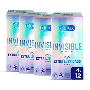 Durex condooms, onzichtbaar, extra dun, extra gevoelig, 48 condooms