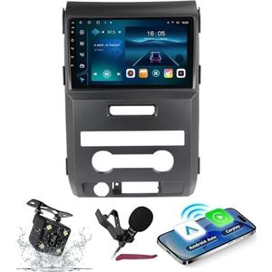 Android 14 Autoradio Navi voor F-ord F150 2008-2014 9 ""Screenradio met draadloze carplay Android Auto GPS Navigatieondersteuning Bluetooth 5.0 HIFI FM 5G-WiFi SWC MIC-camera,M400s