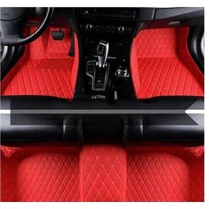 Auto-vloermatten Auto Vloermatten Voor Mercedes Voor Benz A-Klasse W177 2018-2023 Hatchback Lederen Pad Auto Mat Tapijten Auto Accessoires Autotapijt Set (Color : Racing Red)