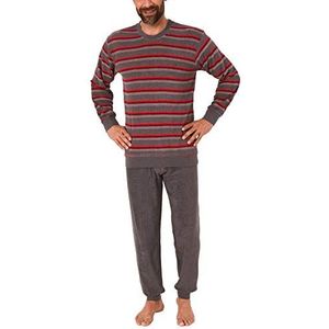 NORMANN WÄSCHEFABRIK Heren Warm Terry Pyjama PJ Set - Manchetten op mouw en benen - Perfect voor koude nachten