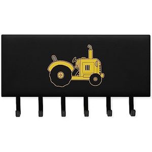 Cartoon Tractor Sleutelhangers met 6 Haken Grote Wandmontage Sleutelhouder voor Entryway