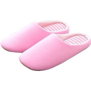 KCHYCV Mannen winter warme bont slippers paar thuis antislip zachte schoenen vrouwen comfortabele platte bodem thuis indoor, Vloer Roze, 44/45 EU