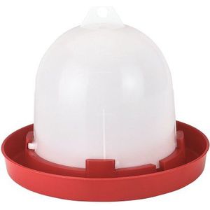 Plastic waterer for chicken and hens 3,5 litre, red