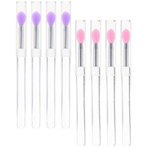 STAHAD 8 Stuks Siliconen Lipmaskerborstel Siliconen Lipborstels Siliconen Oogschaduwkwasten Gezicht Applicator Make-up Kwasten Siliconen Lip Peeling Silicagel Siliconen Borstel Lippen