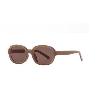 Retro ovale zonnebril zonnebril Netflix Teal gepolariseerde zonnebril (Color : Dark brownv(Polariser))