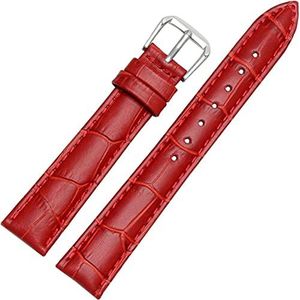 leer vervangingsbanden, horloges Polsband for mannen en vrouwen, lederen 12 mm/14 mm/15 mm/16 mm/18 mm/19 mm/20 mm/22 mm rode band horlogeaccessoires (Size : Red a)