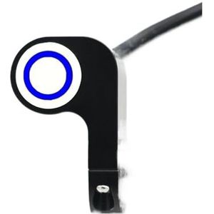 LED Stuurschakelaar Motorfietsschakelaars 22 Mm Stuurmontageschakelaar Koplamp Mistlamp Aan Uit Groot Licht Aluminiumlegering Met Indicator(Manual Blue)
