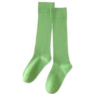 YIJIANUO Vrouwen Kleurrijke Lange Sok Zachte Ademend Midden Buis Sokken Comfortabele Eenvoudige Mode Casual Meisjes JK Lolita Sox, Groen, 34