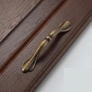 PONNYC Metalen antieke kledingkast kast trekgrepen retro messing 128 mm keukenlade kast deurgreep meubelknoppen 1 stuk (kleur: 384-96 mm)