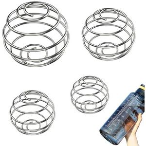 jatimdotin 4 stuks mixballen, eiwitshaker-ballen, roestvrij stalen ballen, mixbal van staal, roerbal voor dranken met eiwitten