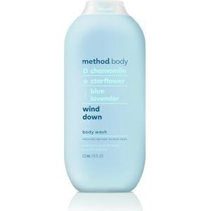 Mrthod Body (1) 18 fl.oz Fles Kamille, Starflower, Blauwe Lavendel Wind Down Body Wash