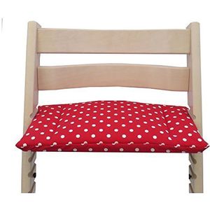 Blausberg Baby *16 KLEUREN* zitkussen (kleine plank) gecoat voor stok tripp trap hoge stoel (rode punt) - 100% made in Hamburg