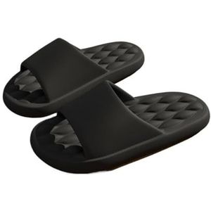 Slippers Zomerse sandalen for thuis en in de badkamer, comfortabele pantoffels for in huis(Black,49 EU)