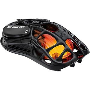 GravaStar Mercury M2 Gaming-muis – MMO gaming-muis voor computer met optische sensor 26.000 dpi – licht uitgehold design – 5 programmeerbare toetsen – 5 dynamische lichtsync RGB-modi – stealth zwart