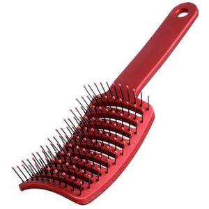 Geventileerde Haarborstel Kam Anti-Statische Hoofdhuid Massage Nat Kappers Schoonheid Gezonde Styling Gereedschap Ontwarren Sneldrogend Rood