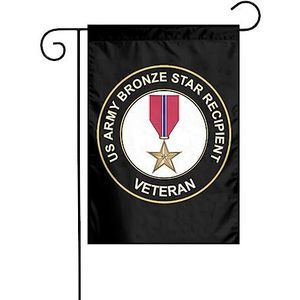 Tuinvlag 30x45cm, US Army Veteraan Bronzen Ster Medaille Ontvanger Seizoen Vlag Decoratie Yard Vlaggen, Voor Festival, Carnaval