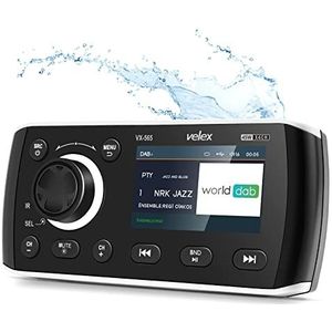 Marine Stereo, Audio Video Player DAB + / FM / AM met Bluetooth-streaming, voor jacht, boot, UTV, ATV, Powersport, Spa