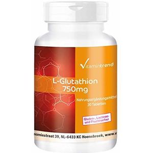 L-Glutathion 750mg - hoge dosis gereduceerd glutathion - veganistisch - 30 tabletten | Vitamintrend®