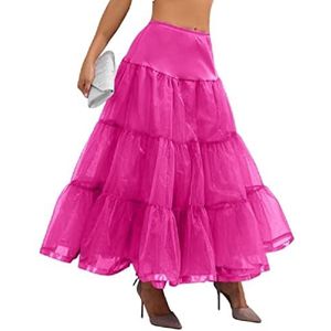 Lamala A-lijn Hoopless petticoat crinoline onderrok slip dames enkellange petticoats onderrok jurken bruiloft crinoline