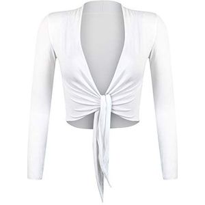Glamexx24 elegant Bolero damesjack met lange mouwen Made in Italy
