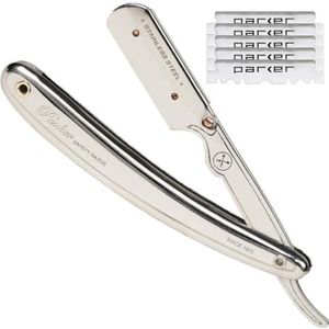 Parker Men's SR1 roestvrijstalen scheermes met 5 Parker Platinum-mesjes