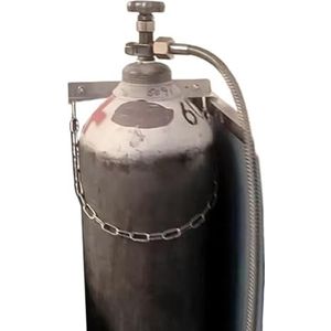VAYEODEYU Zuurstof Cilinder Rack, Zuurstof Cilinder Rack Zuurstof/Propaan Tank Carrier Houder Armatuur, Ruimtebesparende Wandgemonteerde Gas Cilinder Beugel, Lichtgewicht Stalen Zuurstof Rack (L25cm