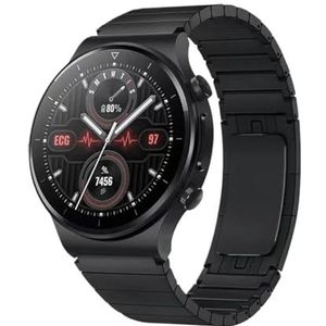 Roestvrij stalen armband geschikt for Huawei Watch GT 4 46 mm 2e 3 pro 42 mm riem geschikt for Samsung Galaxy 3 45 mm geschikt for Amazfit GTR 47 mm band 22 mm(Black,For Galaxy Watch 46)