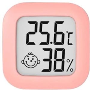 LCD Digitale Thermometer Hygrometer Binnenkamer Elektronische Temperatuur-vochtigheidsmeter Sensormeter Weerstation For Thuis Nauwkeurige Monitor(Pink)