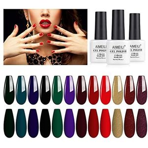 AIMEILI Gel Nagellak Set Soak Off UV LED Gel Polish Van 12 X 8 ml - Gift Kit 5