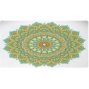 VAPOKF Retro Mandala Boho Indian Florals Keukenmat, antislip wasbaar vloertapijt, absorberende keukenmatten, loper, tapijten voor keuken, hal, wasruimte