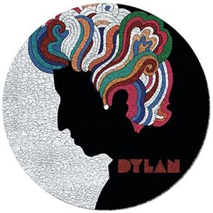 Pyramid International Bob Dylan draaitafel Record Slip Mat voor mixen, DJ krabben en thuis luisteren (Psychedelisch ontwerp) - officiële merchandise, zwart
