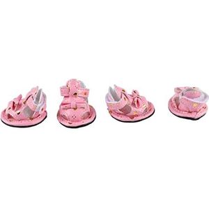 Zomer Hondenschoenen, Hondensandalen Strikdecoratie Voorkomen Slip Waterdicht Schattig PU-leer met Klittenband voor Thuis (3#)