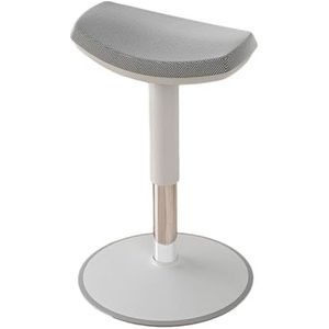 Hydraulische zadelstoel, ergonomische 360° draaibare salonzadelstoel in hoogte verstelbaar, for salon, massage, fabriek, winkel(Gray,51-66cm)