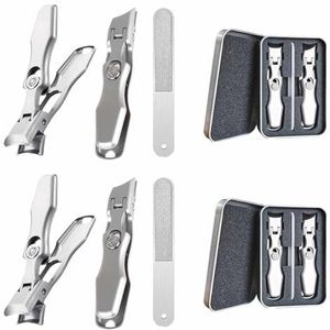 3PCS/1 Set Sherum Nagelknipper - Ultra Scherpe Nagelknipper, Satismoon Nagelknipper, Cumulus Nagelknipper met Catcher, Comfort Clip Nagelknipper, Anti Splash RVS Nagelknipper /3658 (Maat: 3/502(6PCS/2