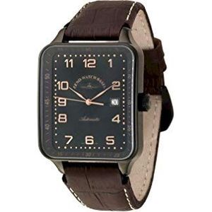 Zeno-Watch herenhorloge - SQ speciaal retro automatisch zwart - 124-bk-f1
