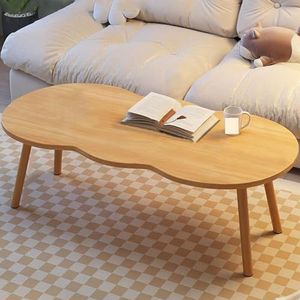 ZYDZ Walnoot Fashion Cloud Salontafel Moderne Nordic Sofa Side Lage Tafel Gemakkelijk Te Monteren & Reinigen Voor Kleine Ruimte - Balkon/Theekamer (Hout, 120 * 60 * 42cm)