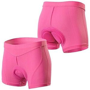 Fietsshorts Gewatteerde Vrouwen Fietsen Shorts Fiets Comfortabel Ondergoed Compressie Panty Gel 3D Gewatteerde Fiets Korte Broek MTB Shorts Kleding voor Outdoor Fietsen, roze, M