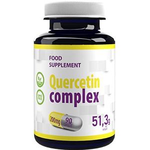Quercetine Complex 90 Vegan Capsules, Zeer hoge dosis Vitamine C en D3 2000IU, In laboratorium getest, hoge dosis supplement, Gluten- en GGO-vrij