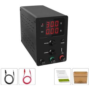 Tafelvoeding van laboratoriumkwaliteit, Switching DC Lab Voeding Verstelbare 30V 10A Fijne Regeling 0.001A 0.01V Gereglementeerde Voedingen Stroomstabilisator USB Eenvoudig in te stellen en te gebruik