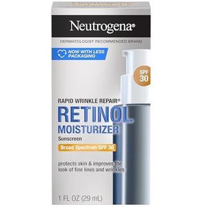 Neutrogena Rapid Wrinkle Repair Accelerated Hyaluronic Acid Retinol Night Cream Gezichtscrème, antirimpel gezichtscrème en nekcrème met hyaluronzuur, retinol en glycerine, 1 fl. oz