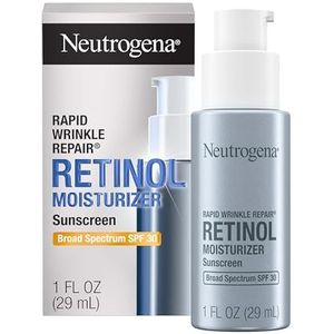 Neutrogena Rapid Wrinkle Repair Accelerated Hyaluronic Acid Retinol Night Cream Gezichtscrème, antirimpel gezichtscrème en nekcrème met hyaluronzuur, retinol en glycerine, 1 fl. oz