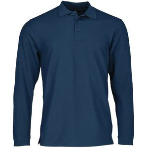 Fruit of the Loom Premium poloshirt met lange mouwen voor heren, marineblauw, XL