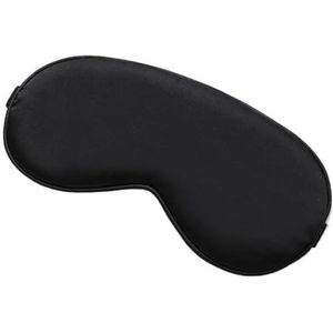 Zijden slaap oogmasker gewatteerde schaduw oogdekking patch slaapmasker oogmasker blinddoeken reizen ontspannen rust vrouwen mannen (zwart)
