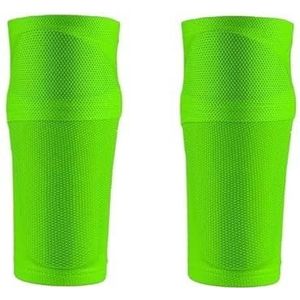 Premium zweetbestendige ademende panty's Sport Voetbal Kuitverwarmers Beschermende mouw Mouwen (Color : Green-only sleeves, Size : M)